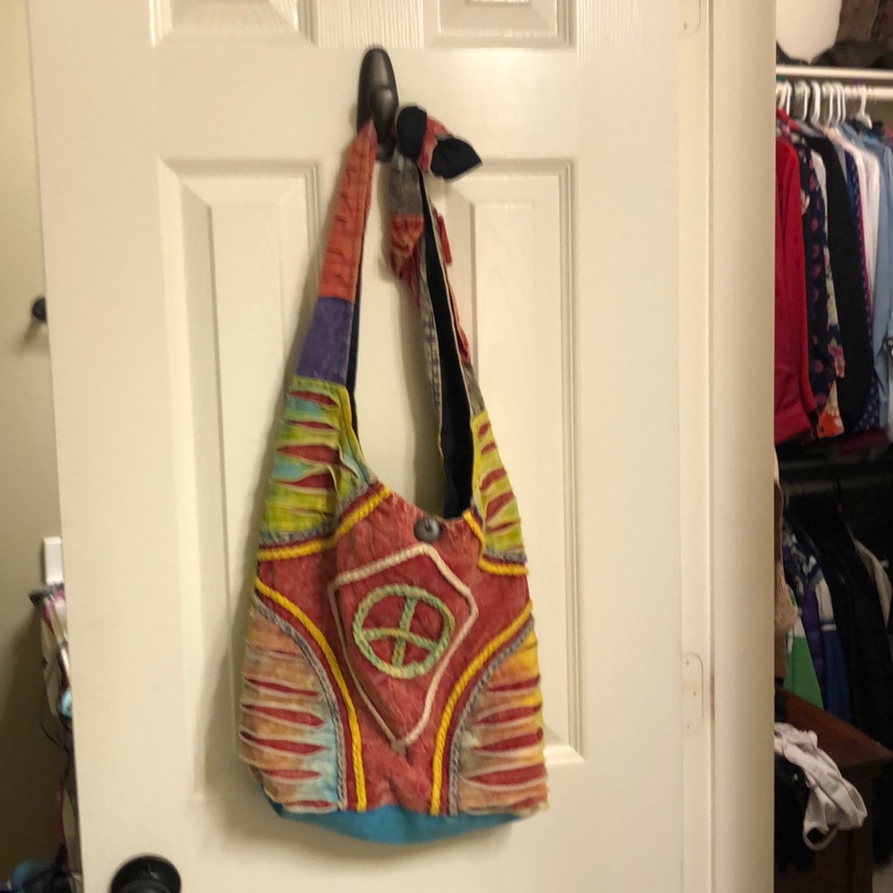 Peace sign soft purse